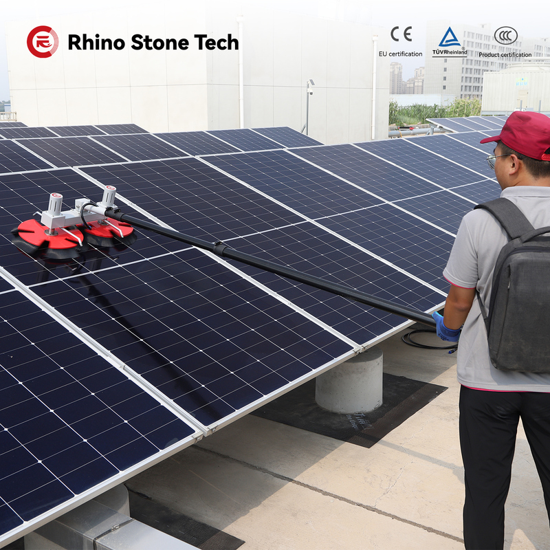 5.4m 7.5M Rooftop Solar Panel Cleaning System Rigid Wiper For Solar Panel Cleaning
