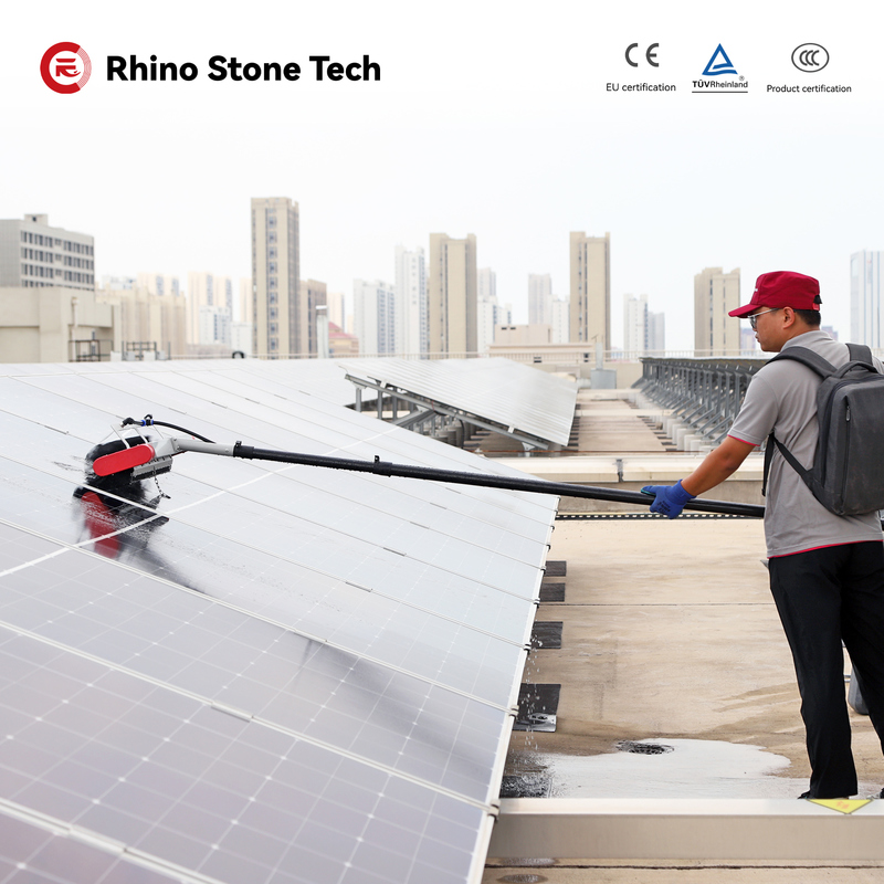 5.4m 7.5m Solar Panel Washing Equipment Solar Panel Roller Cleaning Brush 30AH
