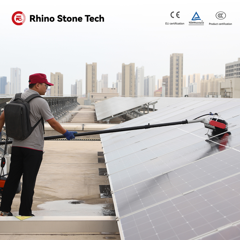 Dust Remove Solar Panel Cleaning Rotating Brush 3.6m 5.4m 7.5m Dry Cleaner Equipment