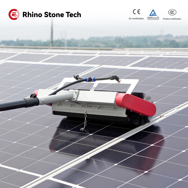 5.4 Meters Solar Panel Washer Brush Dry Wet Anti Static  Solar Panel Service And Cleaning
