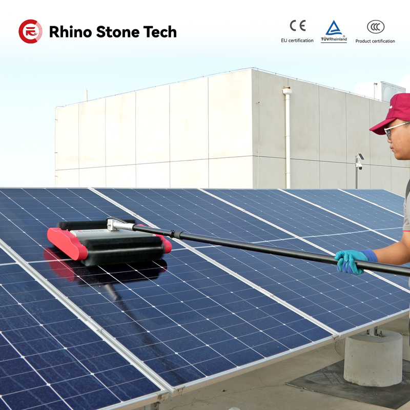 Plug In Brush For Solar Panel Cleaning 630RPM Red Solar Panel Automatic Cleaner