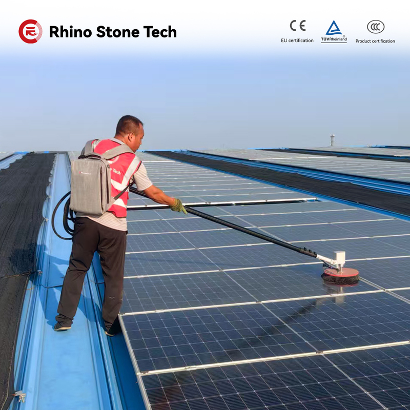 Carbon Fiber Commercial Solar Cleaning Anti Static Solar Panel Cleaning Roller Brush Single Disc