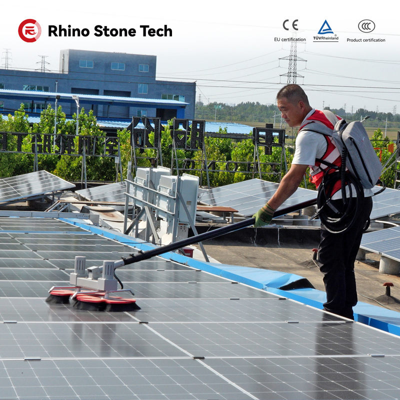 Farm Dust Pv Panel Cleaning  Aluminum Alloy Washing Solar Panels On Roof 3.5h
