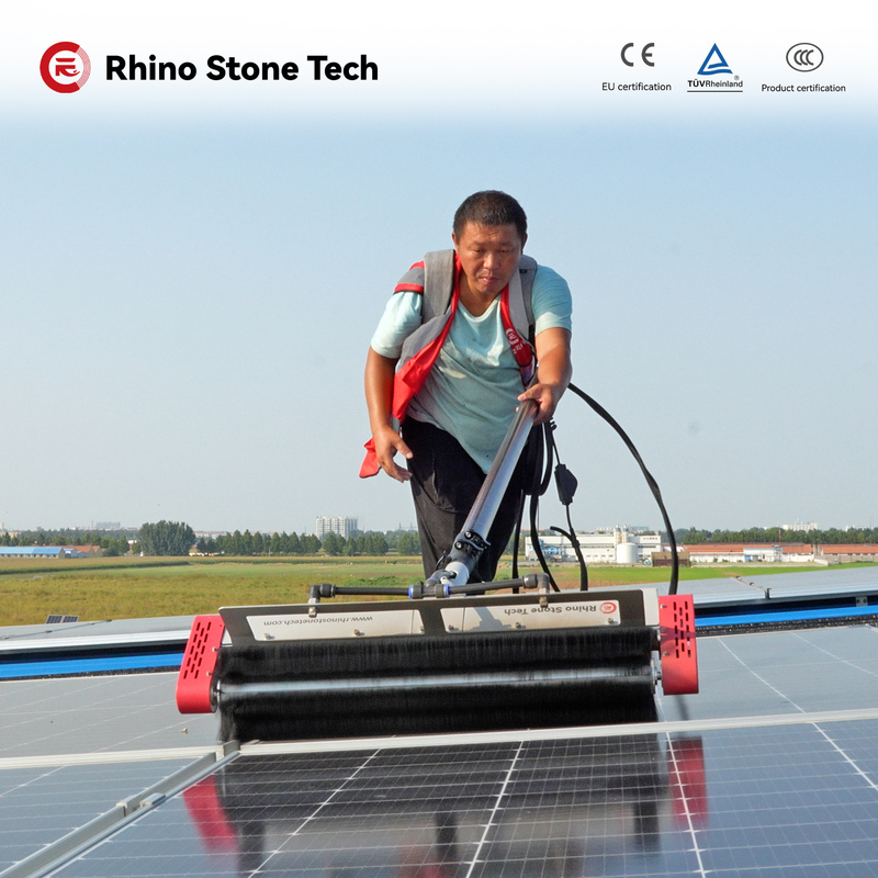 5.4m 7.5m Solar Panel Washing Equipment Solar Panel Roller Cleaning Brush 30AH
