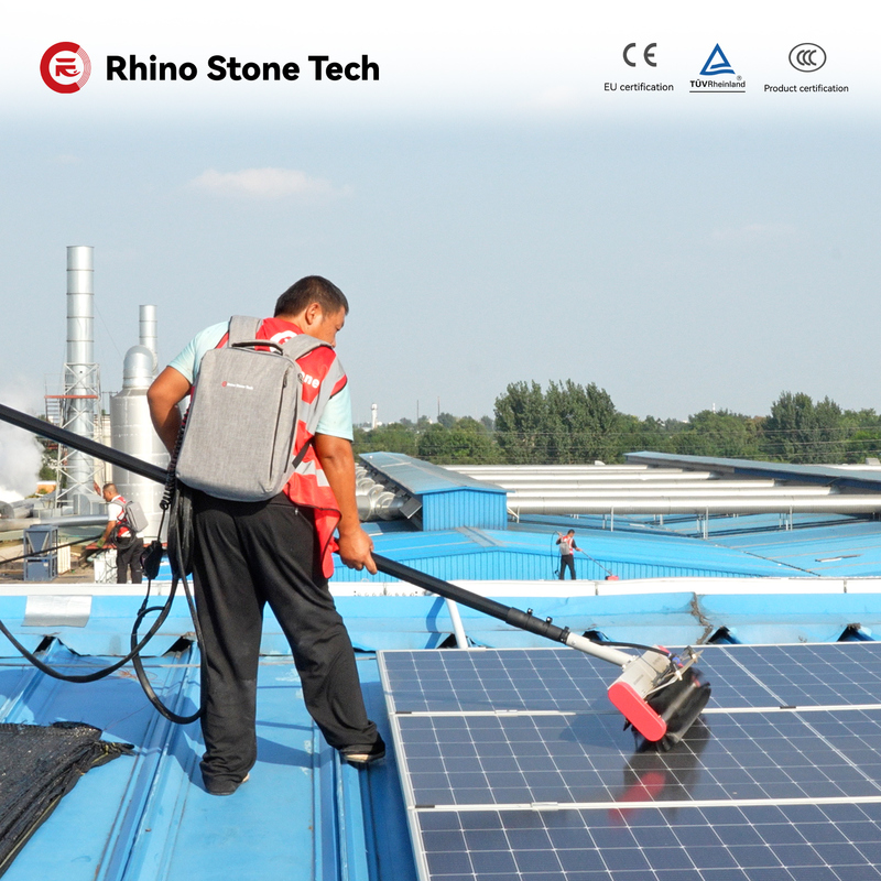 5.4m 7.5m Solar Panel Washing Equipment Solar Panel Roller Cleaning Brush 30AH