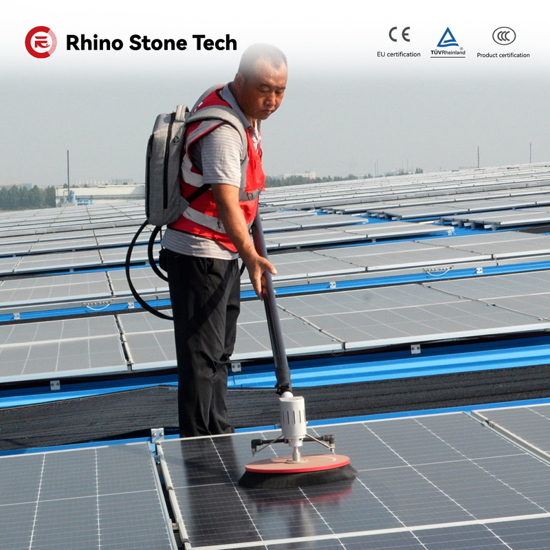 3.6m 5.4m 7.5m Solar Panel Cleaning Tools  Rotating Solar Panel Cleaning Brush