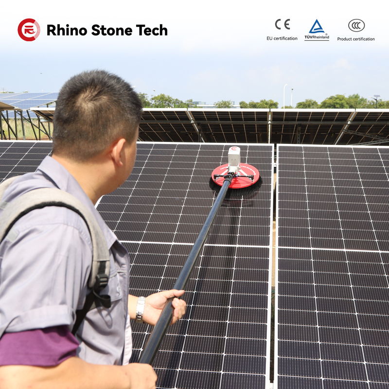 Battery Powered Solar Panel Cleaning Tools 3.6meter 5.4meter Solar Panel Cleaning Broom