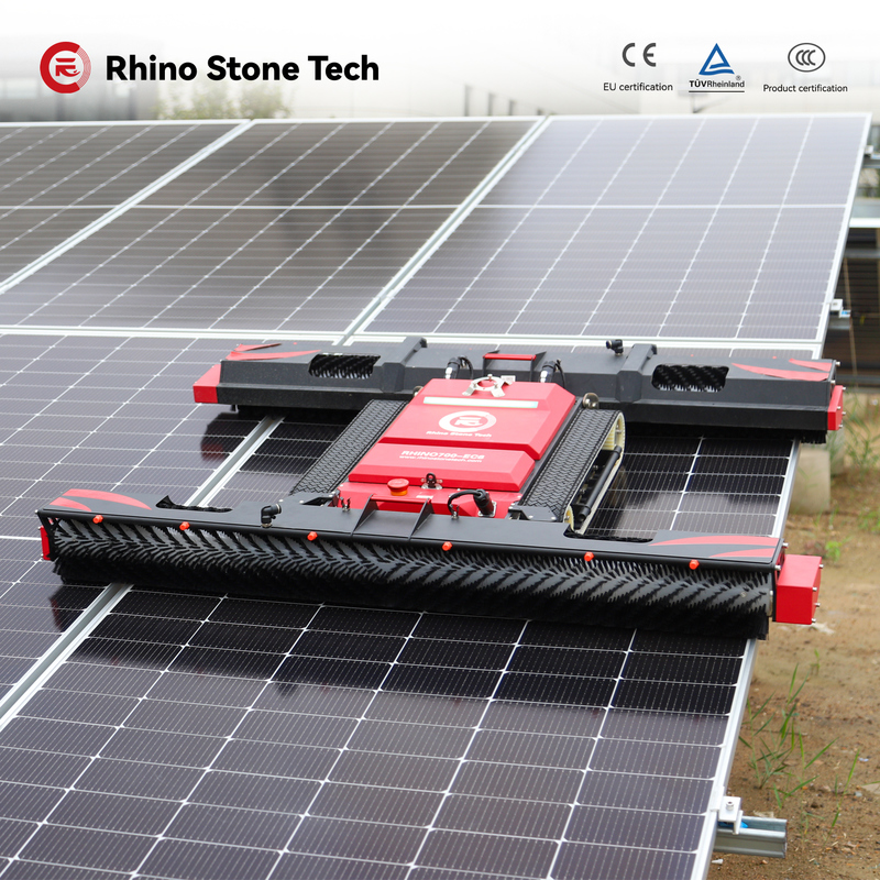 Smart Solar Cleaner Automated Solar Cleaning Robot with Automatic Water Spray Autonomous Robotic PV Washer for Panels
