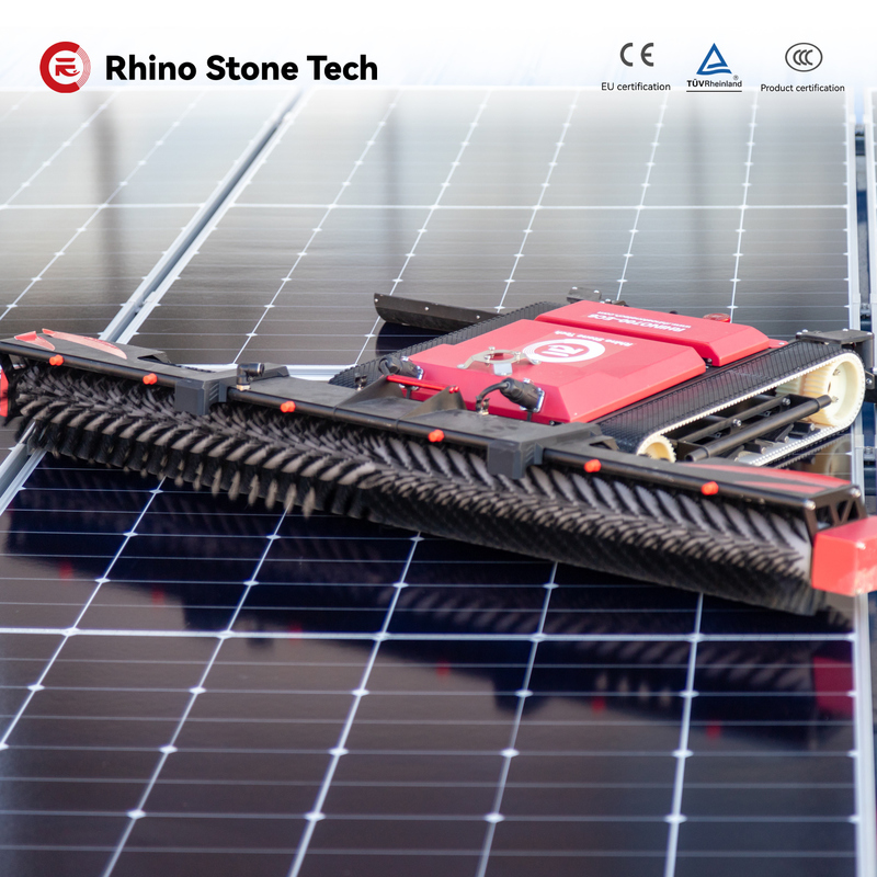 Smart Solar Cleaner Automated Solar Cleaning Robot with Automatic Water Spray Autonomous Robotic PV Washer for Panels