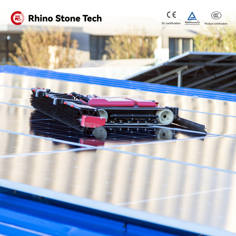 High Efficiency Remote Control Solar Panel Cleaning Robot with Dual-Head Automation Machine PV Panel Cleaning Tool Equipment