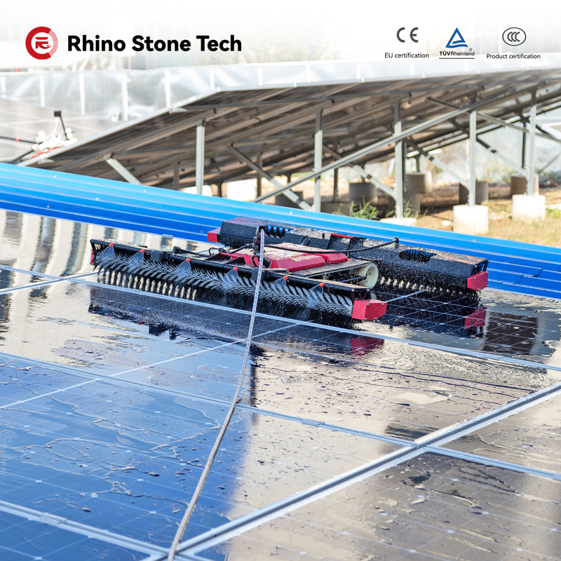 Automatic Remote Control Solar Panel Cleaning Crawler Robot for PV Power Dust Removal Solution Tools