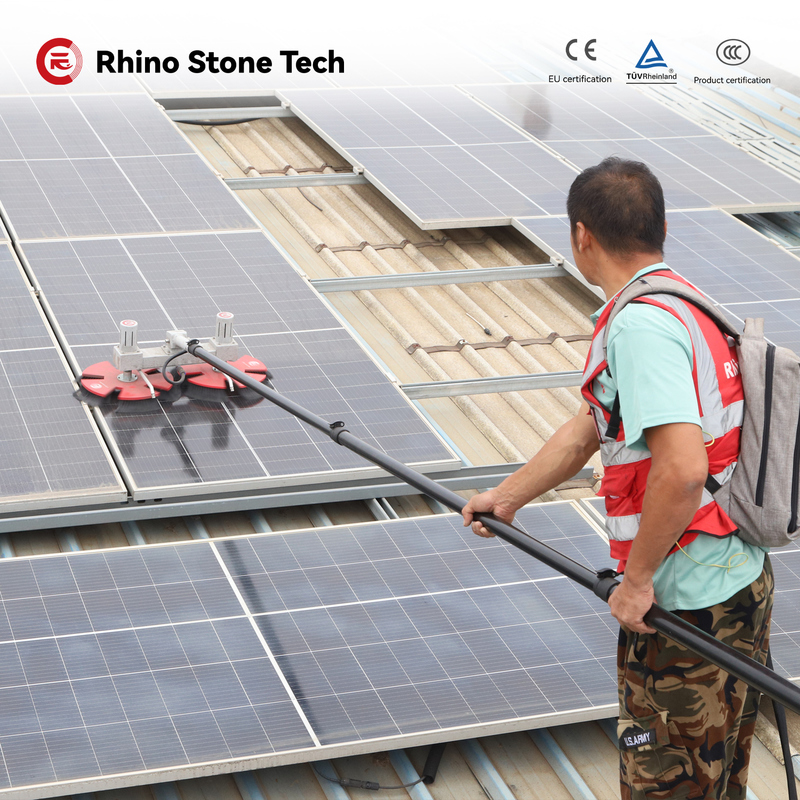 Electric Solar Panel Module Cleaning Brush for Solar Panel Cleaning Commercial & Industrial Solar
