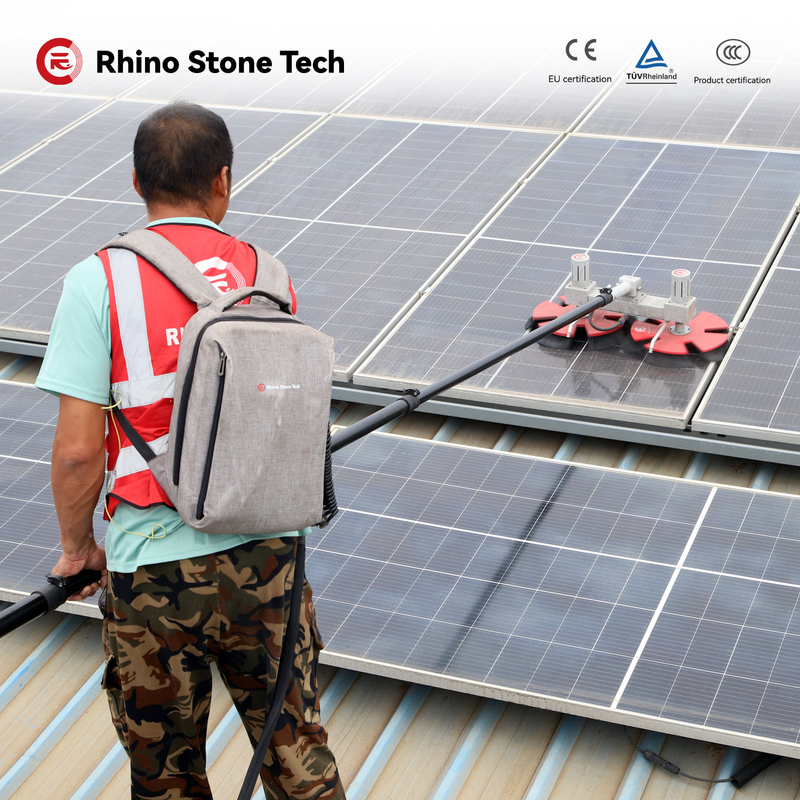 Electric Solar Panel Module Cleaning Brush for Solar Panel Cleaning Commercial & Industrial Solar