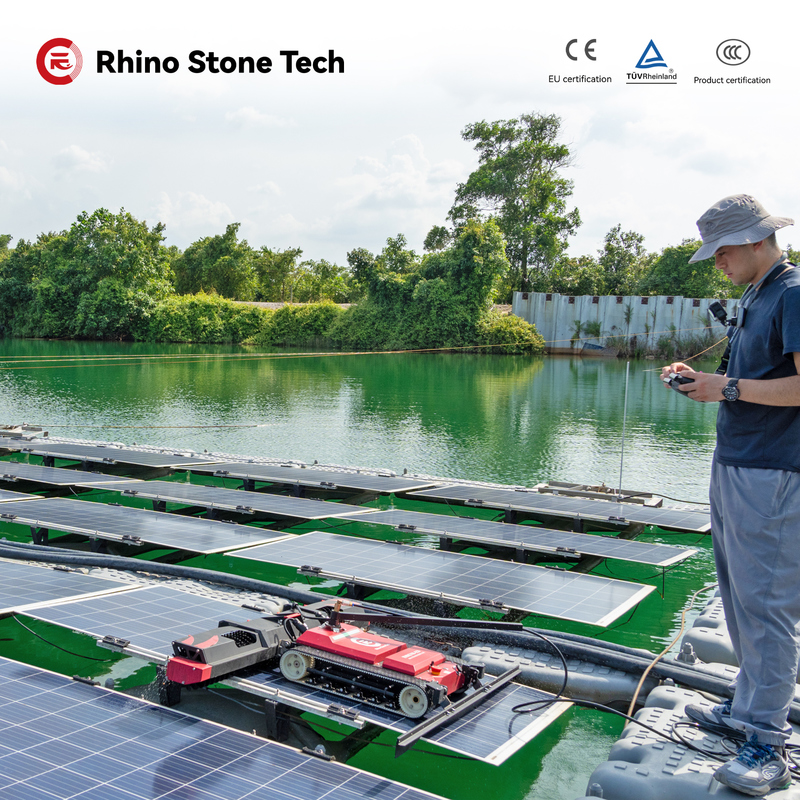 Solar Farm Photovoltaic Panels Robotic PV Module Cleaner Machine Equipment Solar Panel Cleaning Robot with Lithium Battery Powered