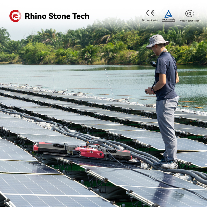 Clean PV Panels Tools Machine Solar Panel Cleaning Robot with Lithium Battery for PV Module Commercial & Industrial Solar Farm