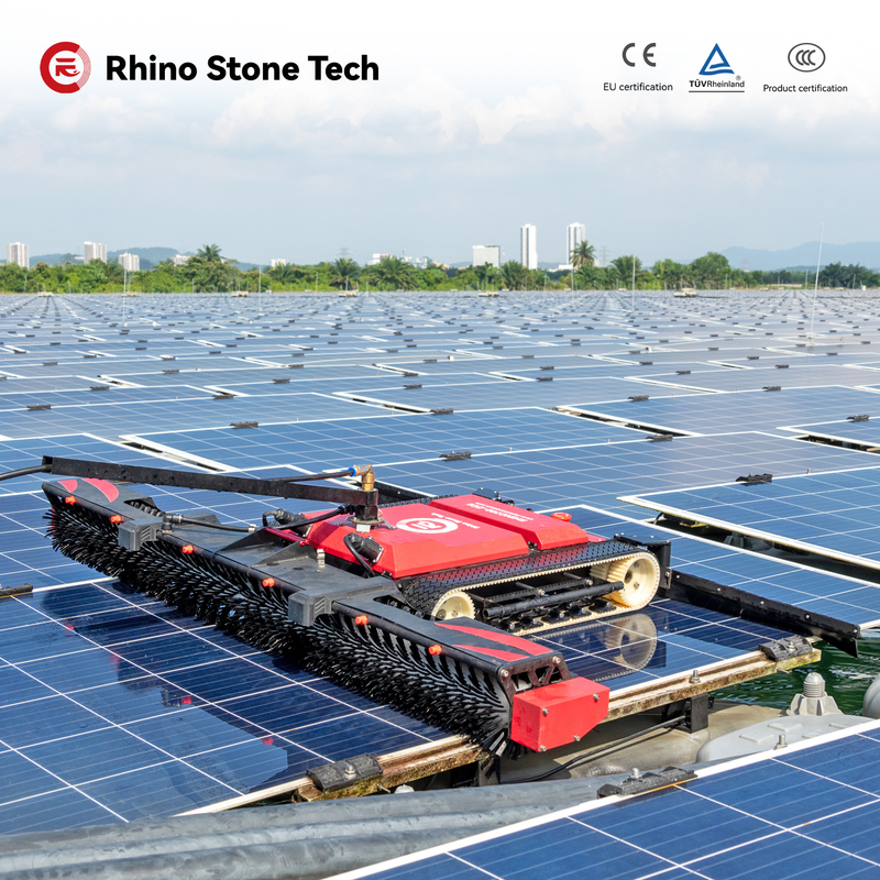 Clean PV Panels Tools Machine Solar Panel Cleaning Robot with Lithium Battery for PV Module Commercial & Industrial Solar Farm
