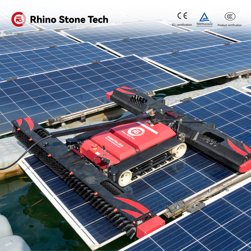 Semi-Automatic Multifit Affordable Mains Supply Rolling Brush Solar Panel Cleaning Robot with Lithium Battery