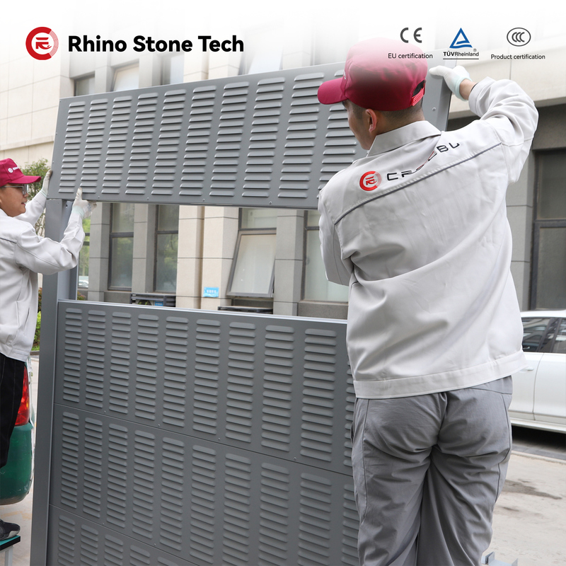 Galvanized Steel Noise Barriers Energy Storage Sound Barrier with Anti-Aging Coating, Equipped with Ultrafine Glass Wool