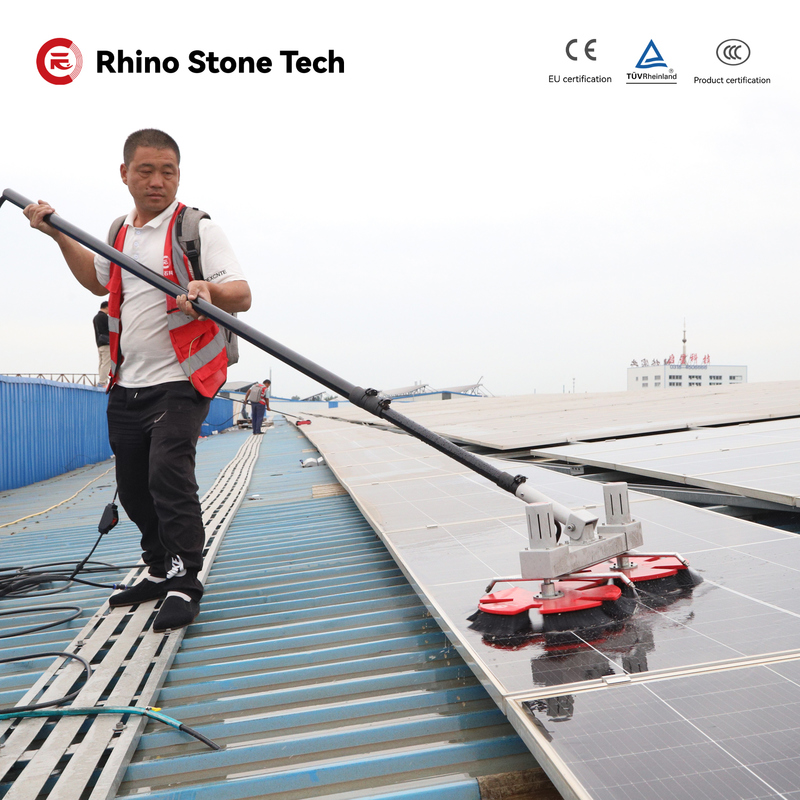 Solar Cleaning Brush for Efficient Photovoltaic Panel Dry Wet Washing Cleaner Robot Equipment Lithium Battery