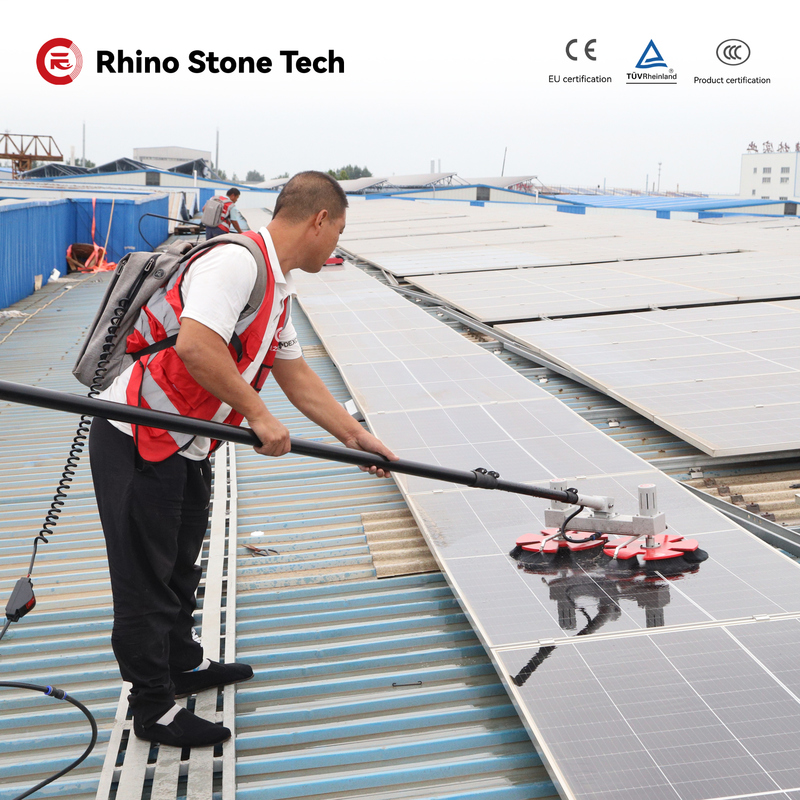 Solar Cleaning Brush for Efficient Photovoltaic Panel Dry Wet Washing Cleaner Robot Equipment Lithium Battery