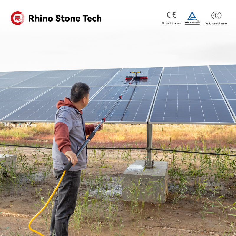 Water Fed Pole with Water Pump Telescopic High Places Window Glass PV Cleaning Kit Tools Photovoltaic Care Product