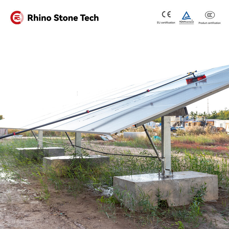 Retractable Aluminum Pole Telescopic Solar Panel Cleaning Brush with Water Fed Pole for Window Cleaning