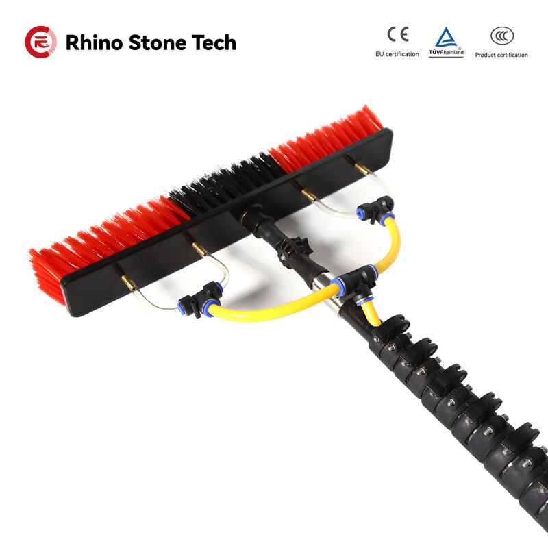 Upgraded Version Carbon Fiber Telescopic Window Cleaning Water Fed Pole Brush with Multi-Functional Telescopic Washing