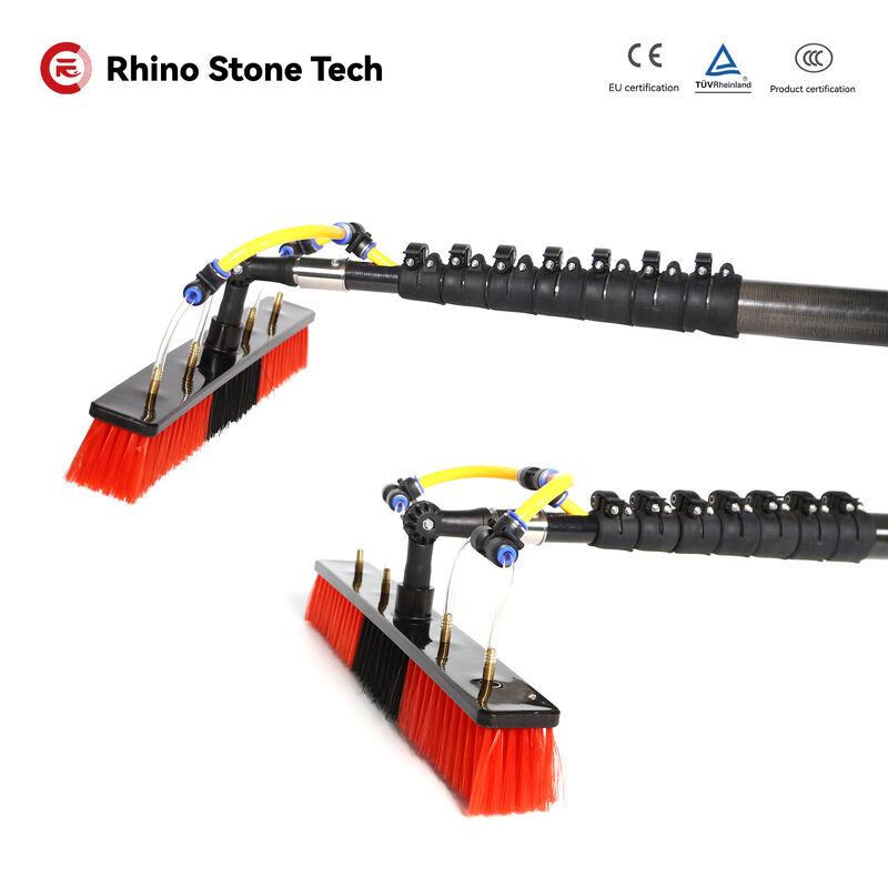 Upgraded Version Carbon Fiber Telescopic Window Cleaning Water Fed Pole Brush with Multi-Functional Telescopic Washing