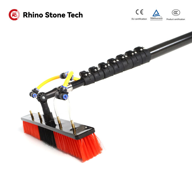 Carbon Water Fed Brush for Efficient Window Residential House Rooftop Solar Panel Cleaning