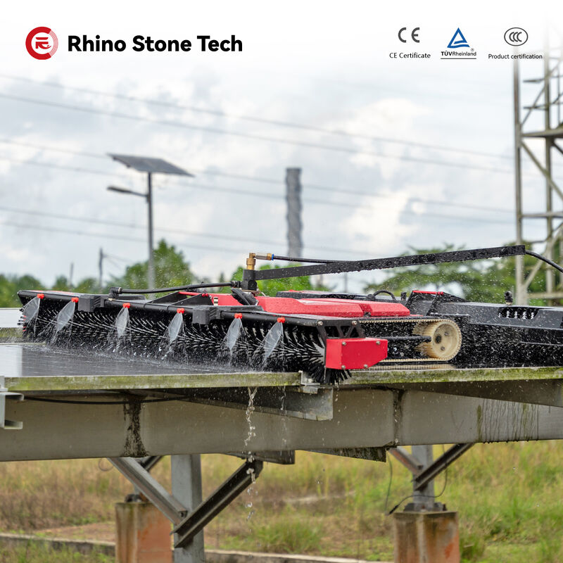 Rotating Brushes Washing Solar Panel Cleaning Robot for industrial Commercial Solar Farm Power Plant Clean Machine