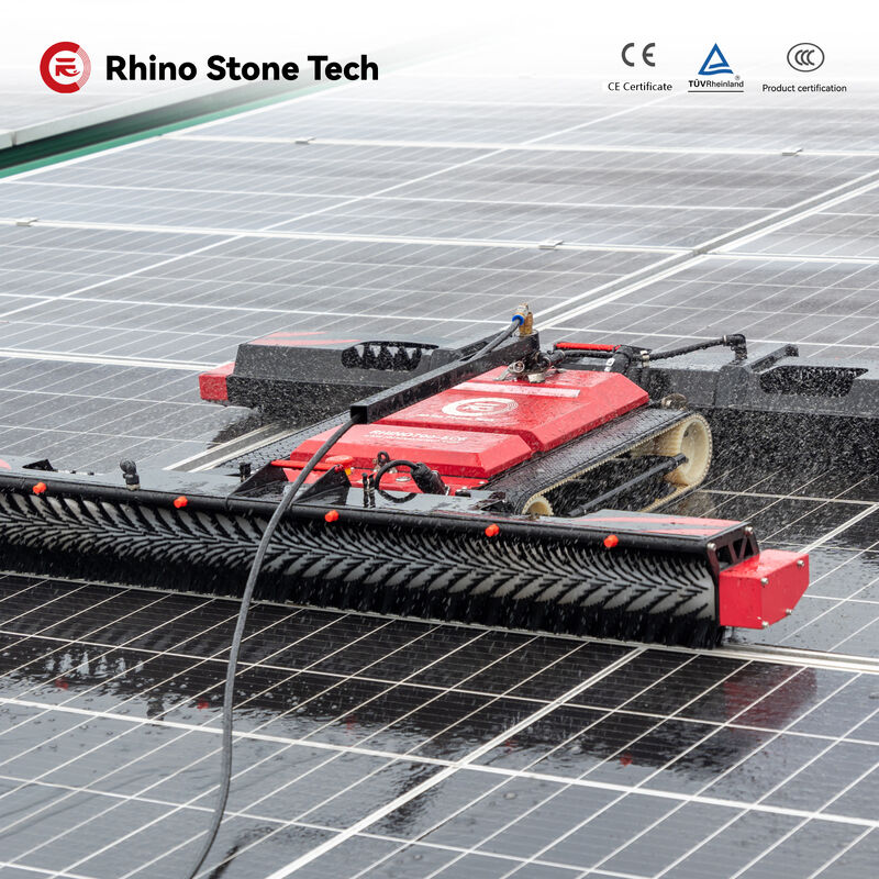Rotating Brushes Washing Solar Panel Cleaning Robot for industrial Commercial Solar Farm Power Plant Clean Machine