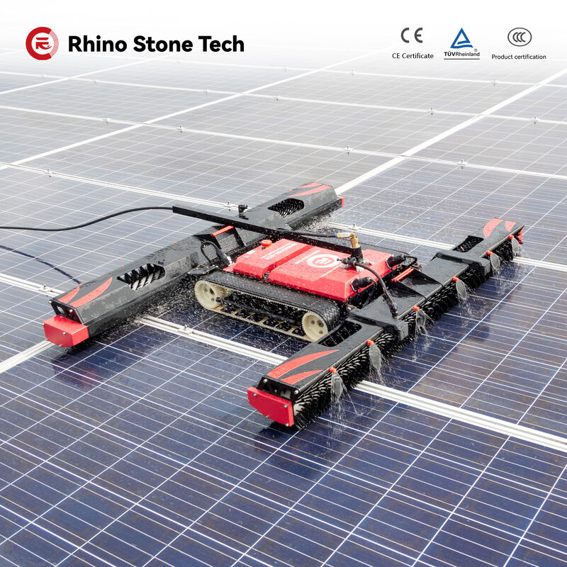 Rotating Brushes Washing Solar Panel Cleaning Robot for industrial Commercial Solar Farm Power Plant Clean Machine