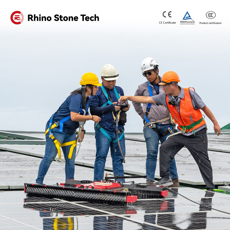 Solar Panel Cleaning Machine PV Stain Removal System Photovoltaic Units Washing Cleaner for Commercial Industrial Solar Farm