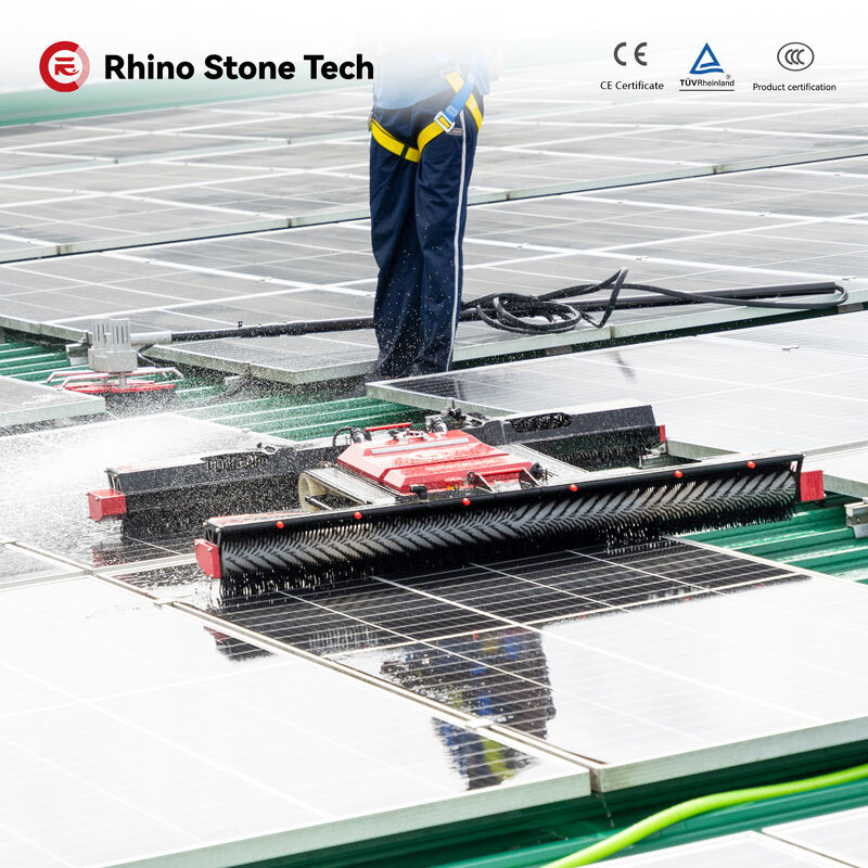 Solar Panel Cleaning Machine PV Stain Removal System Photovoltaic Units Washing Cleaner for Commercial Industrial Solar Farm