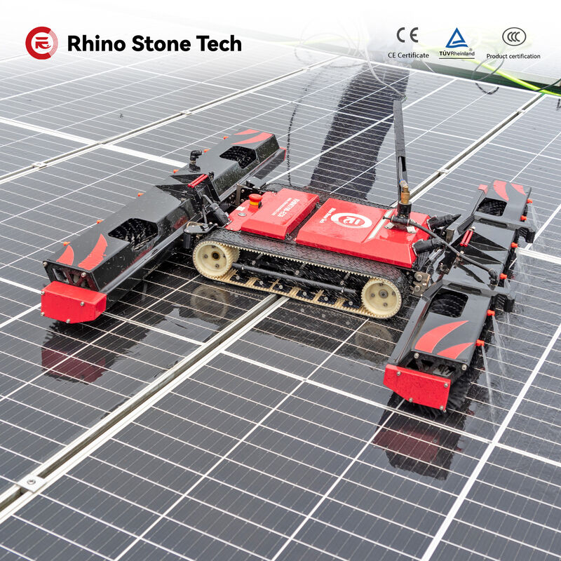 Solar Panel Cleaning Machine PV Stain Removal System Photovoltaic Units Washing Cleaner for Commercial Industrial Solar Farm