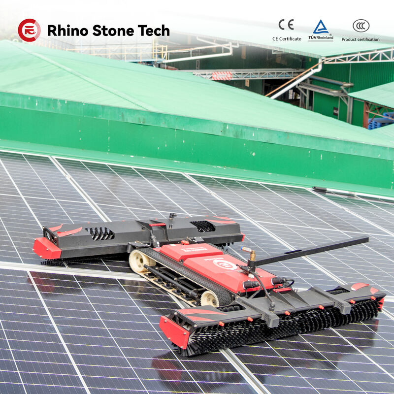 High Quality Commercial Industrial Solar Farm Solar Panel Cleaning Solar Cleaning Robot with Battery Accessories