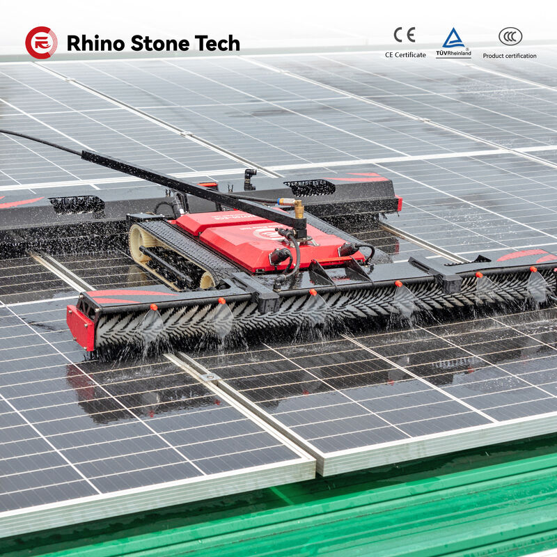 High Quality Commercial Industrial Solar Farm Solar Panel Cleaning Solar Cleaning Robot with Battery Accessories