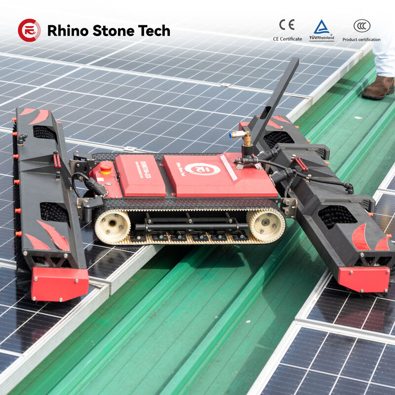 Remote Controlled PV Module Cleaner Solar Cleaning Equipment Maintenance Robot for Power System Drit Washing Solution Machine