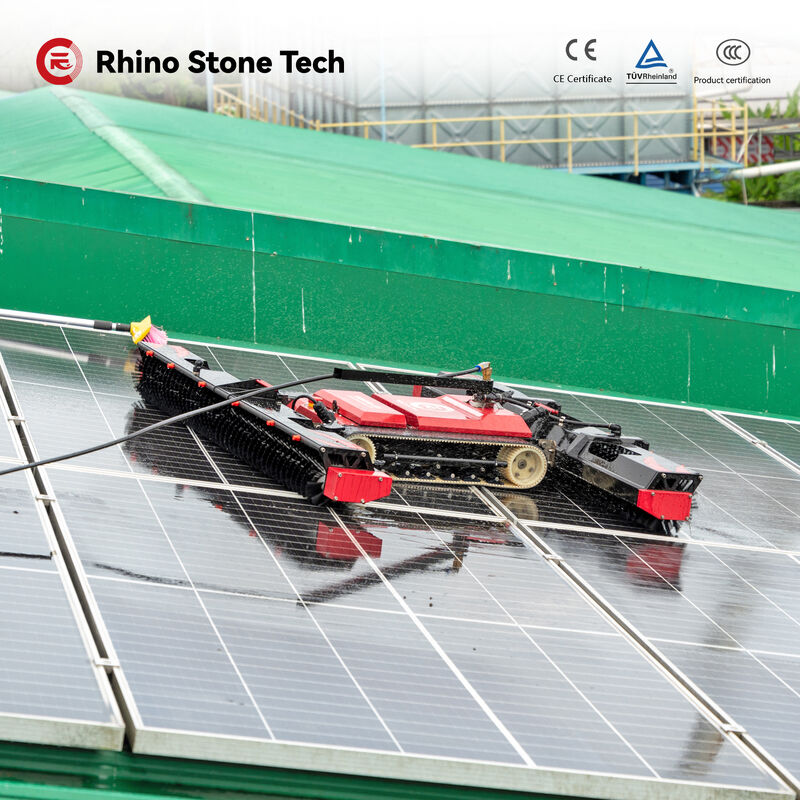 Remote Controlled PV Module Cleaner Solar Cleaning Equipment Maintenance Robot for Power System Drit Washing Solution Machine