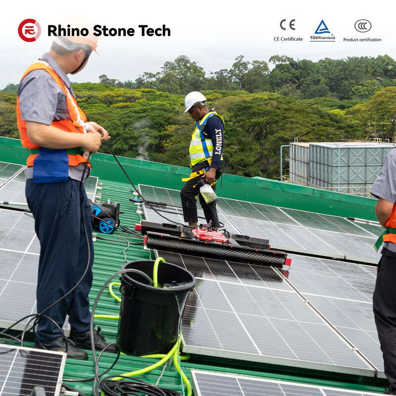 Remote Controlled PV Module Cleaner Solar Cleaning Equipment Maintenance Robot for Power System Drit Washing Solution Machine