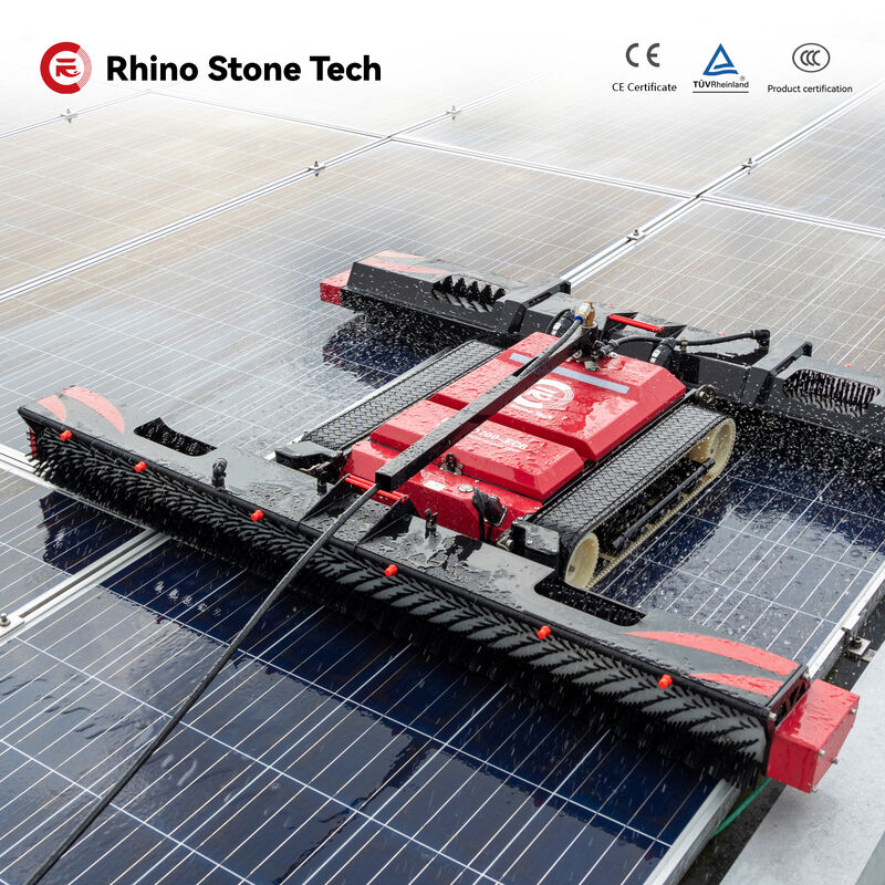 Wet & Dry Modes Water Washing All-Weather Automatic Solar Panel Cleaning Robot for PV Power Stations