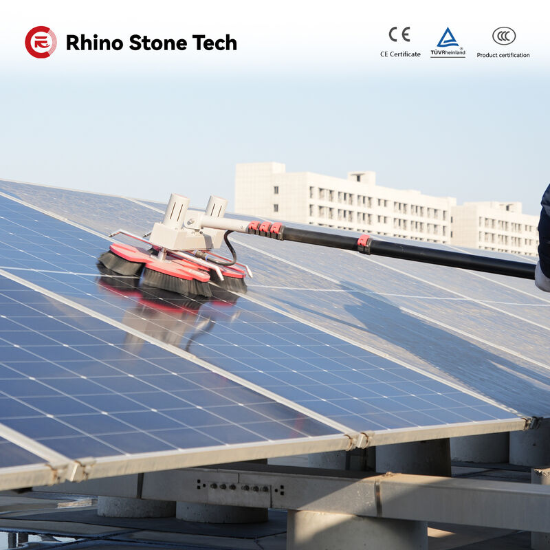Double Head Solar Panel Cleaning Brush PV Surface Dust Oil Pollution High-Pressure Washer Photovoltaic Energy Optimizer Cleaner