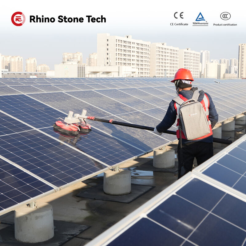 Double Head Solar Panel Cleaning Brush PV Surface Dust Oil Pollution High-Pressure Washer Photovoltaic Energy Optimizer Cleaner