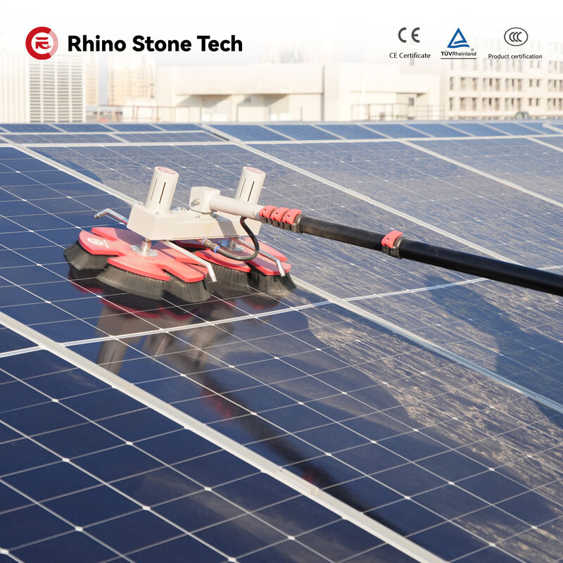 Flexible Battery Backpack Pair Balanced Disc Photovoltaic Panels Cleaning Brush Solar Power Dust Removal System Solution PV Array Deep Washing Cleaner