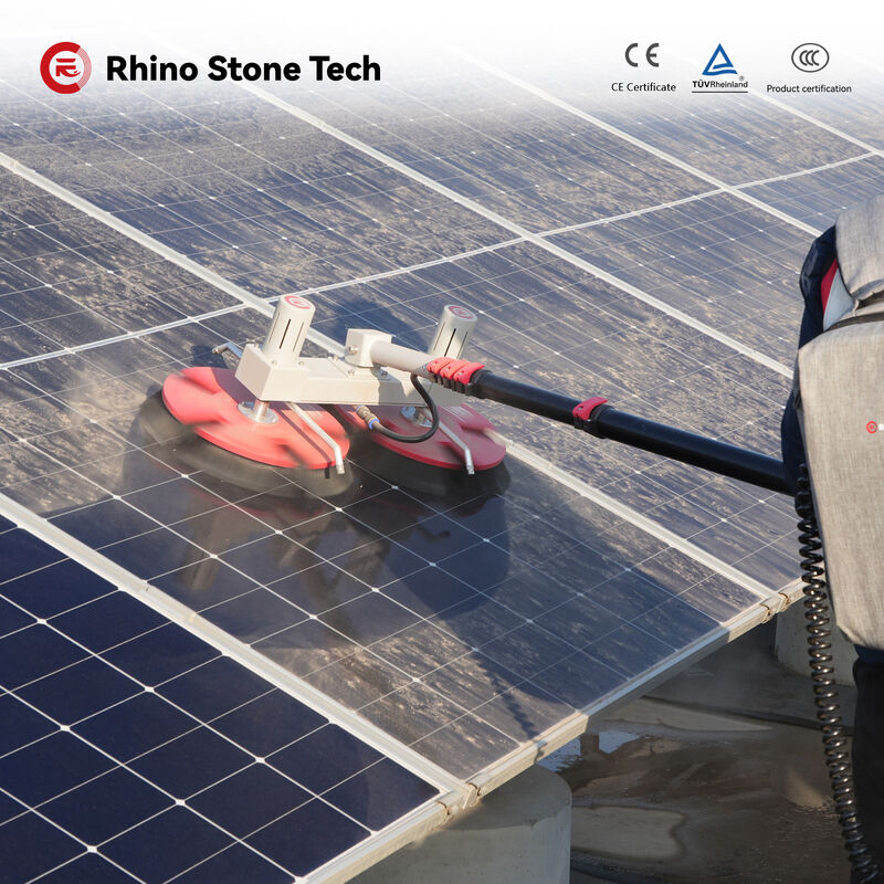 Anti-Skid Lightweight Electricity Roller Solar Panel Cleaning Brush for PV Module Exterior Washing Commercial Photovoltaic Farm Array Generation System Cleaner
