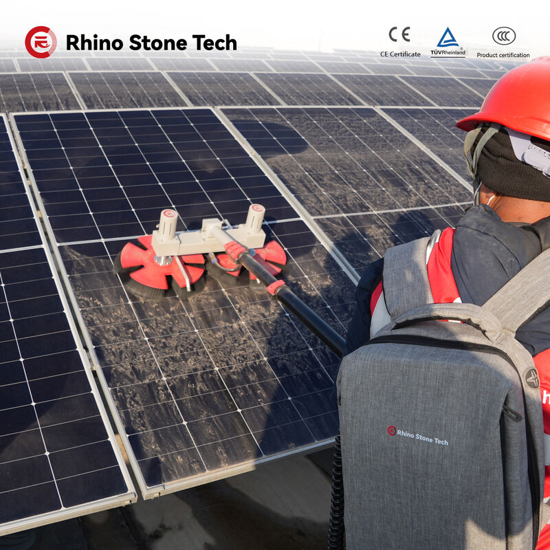Anti-Skid Lightweight Electricity Roller Solar Panel Cleaning Brush for PV Module Exterior Washing Commercial Photovoltaic Farm Array Generation System Cleaner