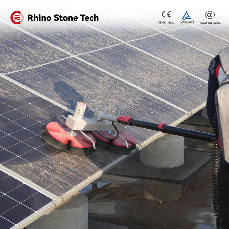 Brushless Motor Industrial Facilities Rotary Solar Panel Cleaning Brush for PV Module Photovoltaic Farm Array Generation System Handheld Kit