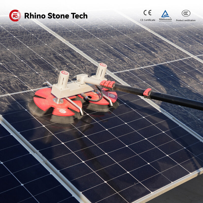 Brushless Motor Water Spray PV Cleaner Robot Equipment 3.6m 5.4m 7.5m Carbon Fiber Telescopic Rod Lithium Battery Solar Panel Cleaning Brush