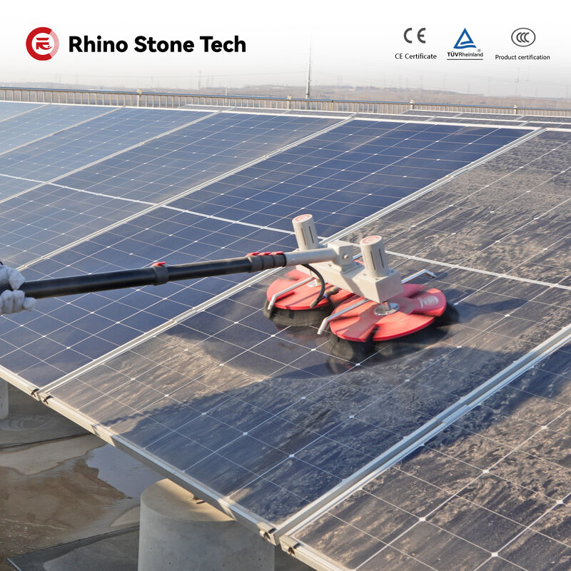 Anti-Skid Lightweight Electricity Roller Solar Panel Cleaning Brush for PV Module Exterior Washing Commercial Photovoltaic Farm Array Generation System Cleaner