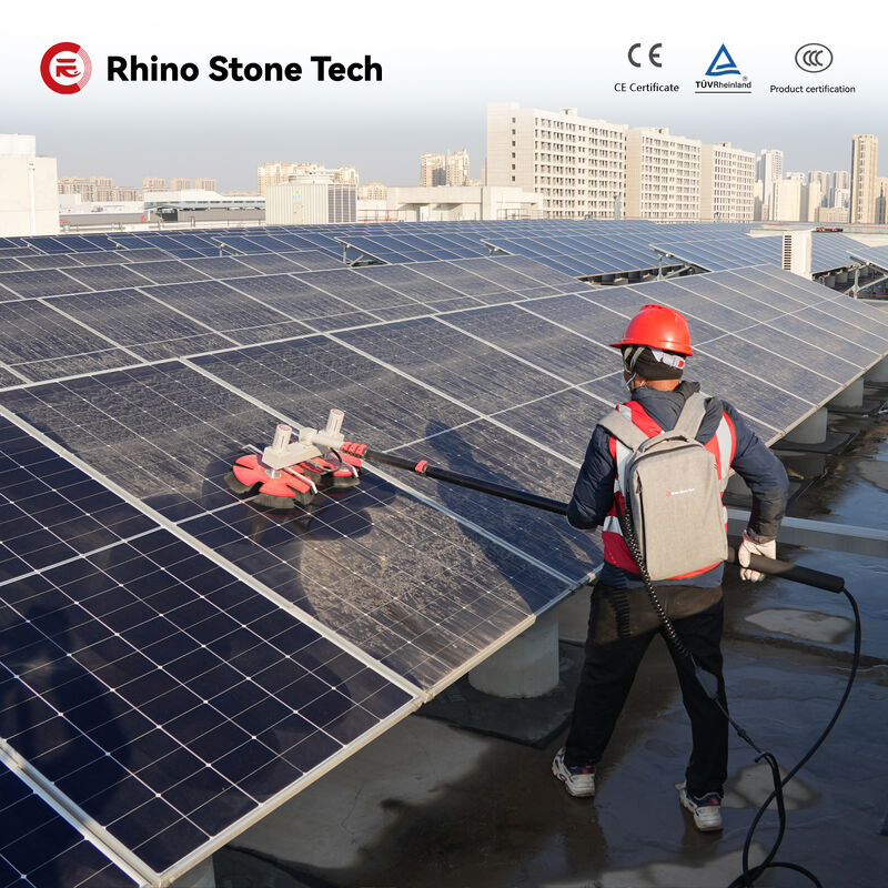 Soft Bristle Manufacturing Solar Panel Washing Facilities Electric Roller Brush 3.6m 5.4m 7.5m PV Module Photovoltaic Farm Array Cleaner